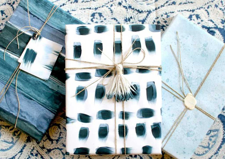 Seasonal Wrapping: Indigo Hues with Sacramento Street