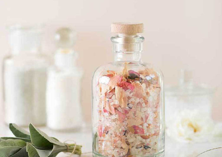 DIY Floral Bath Salts for Summer Hostess Giving