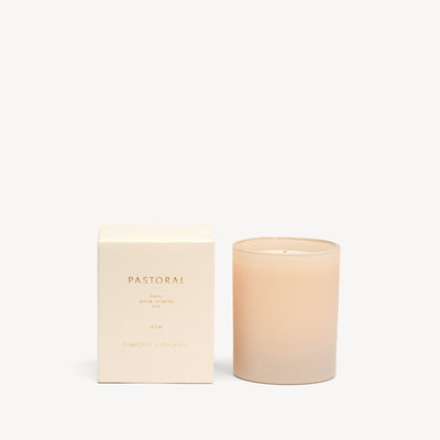 Pastoral Candle with Cotton Wrap White