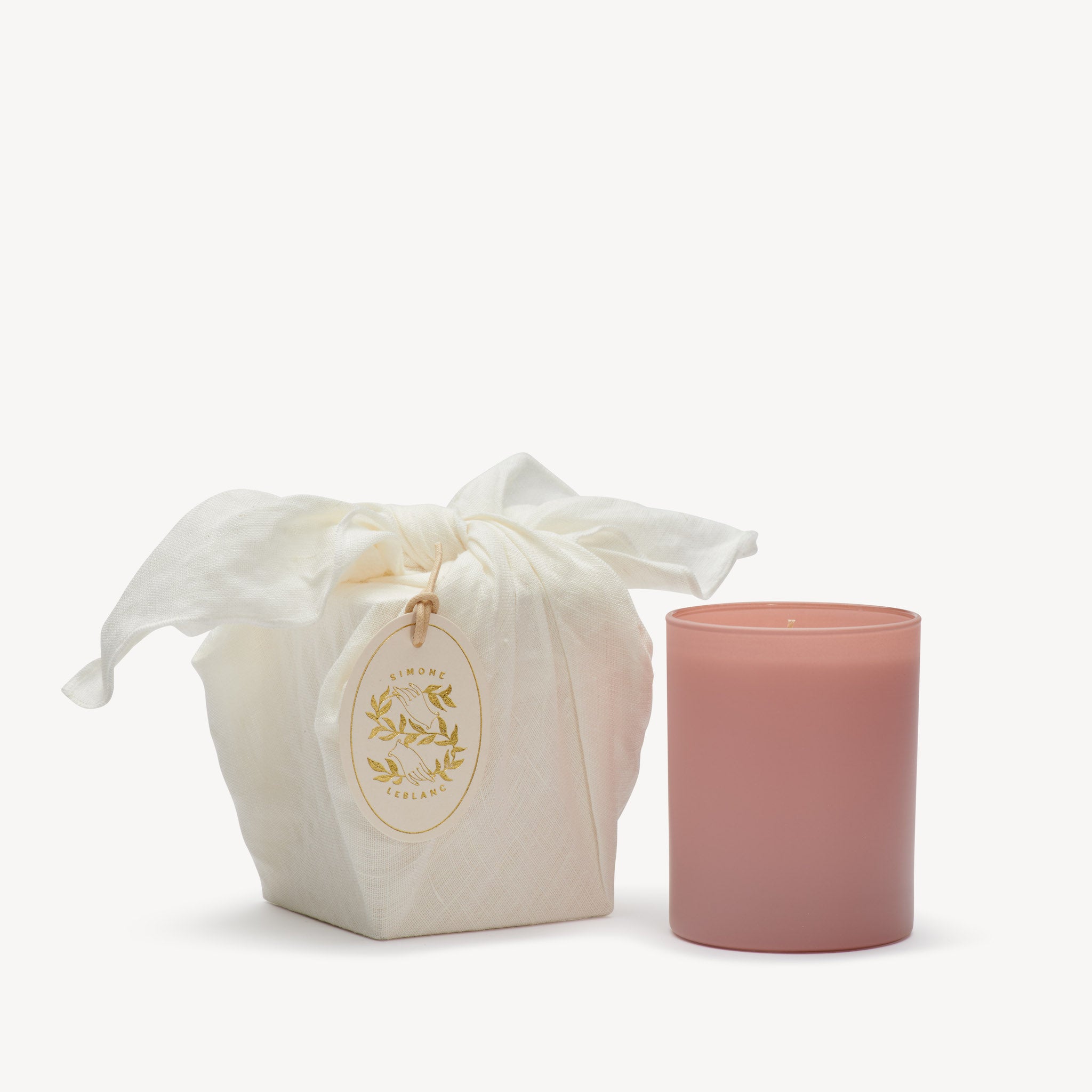 Ember Candle with Cotton Wrap White