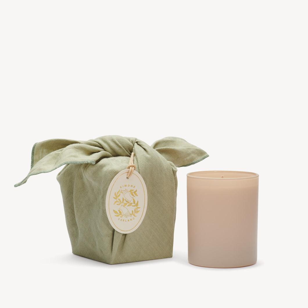 Pastoral Candle with Cotton Wrap Sage