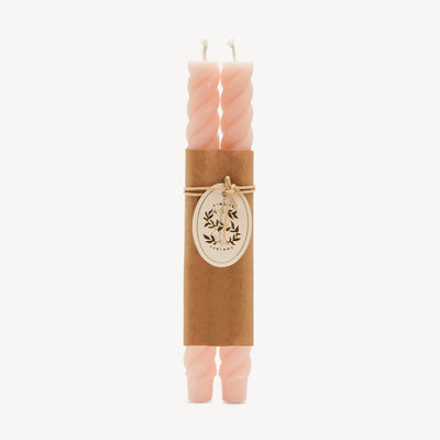 Rope Taper Candles - Blush